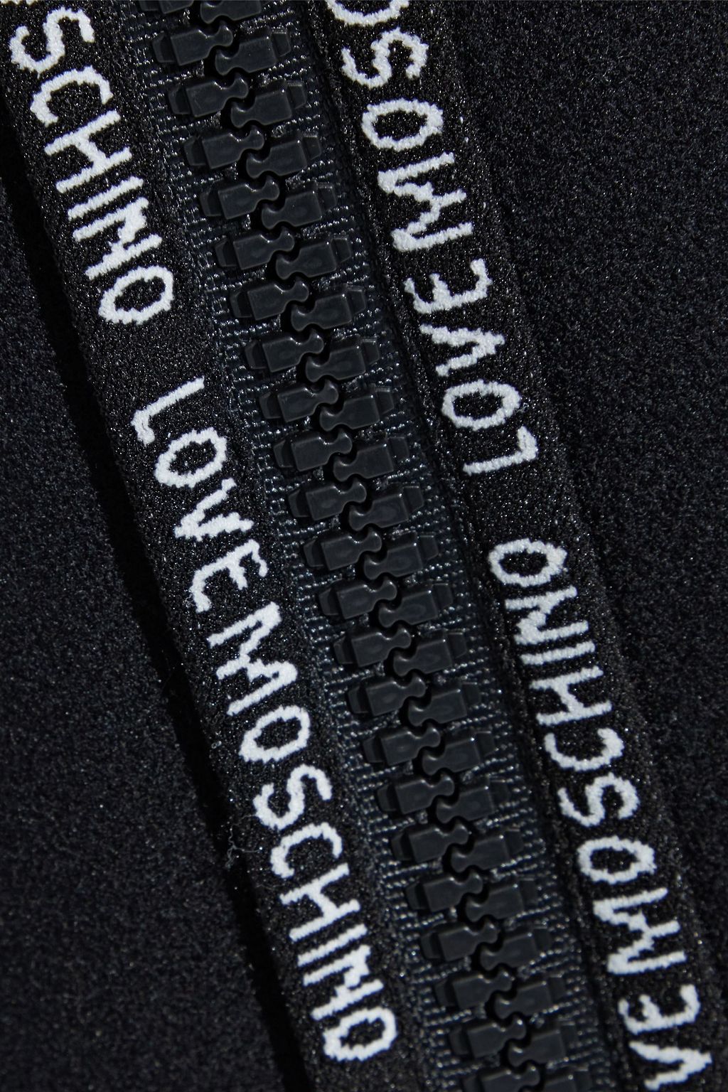 LOVE MOSCHINO Jacquard-trimmed wool-blend coat