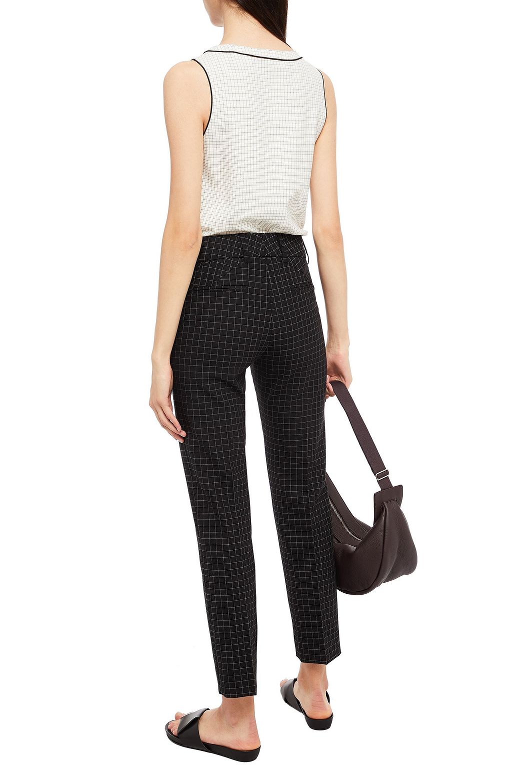 PIAZZA SEMPIONE Checked woven top