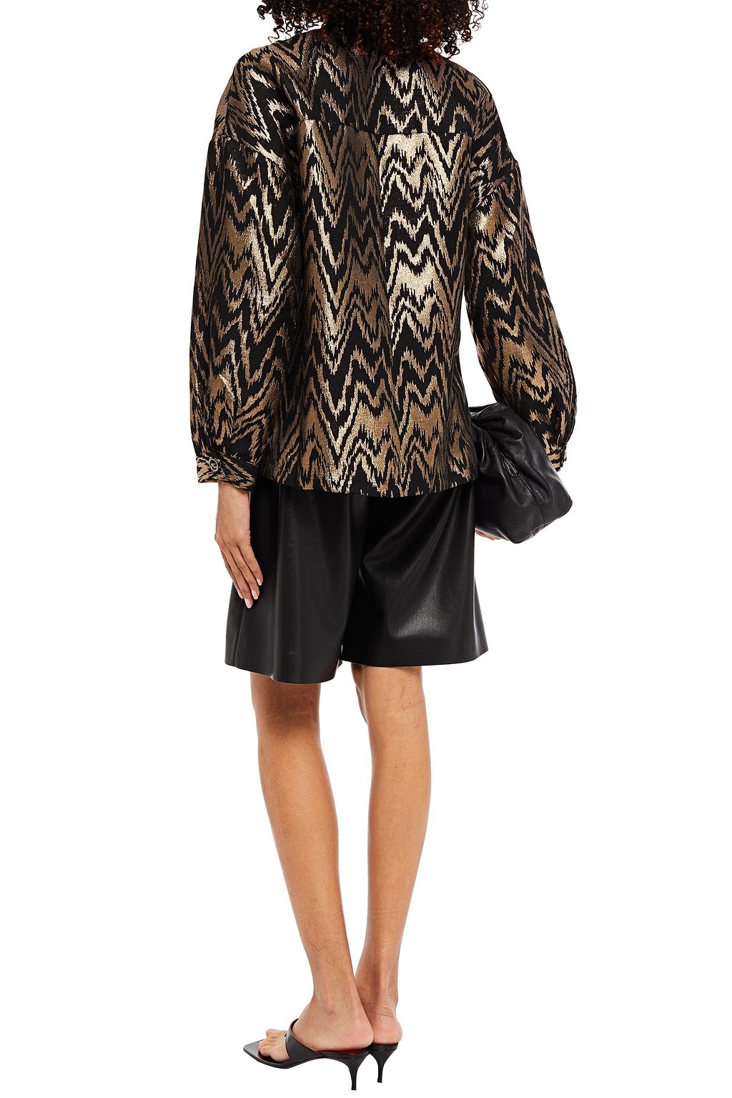 SUMMERY COPENHAGEN Lona metallic jacquard blouse