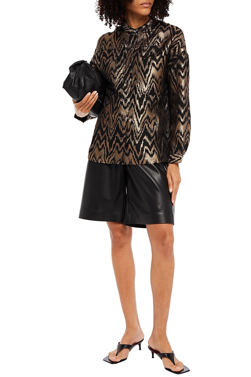 SUMMERY COPENHAGEN Lona metallic jacquard blouse