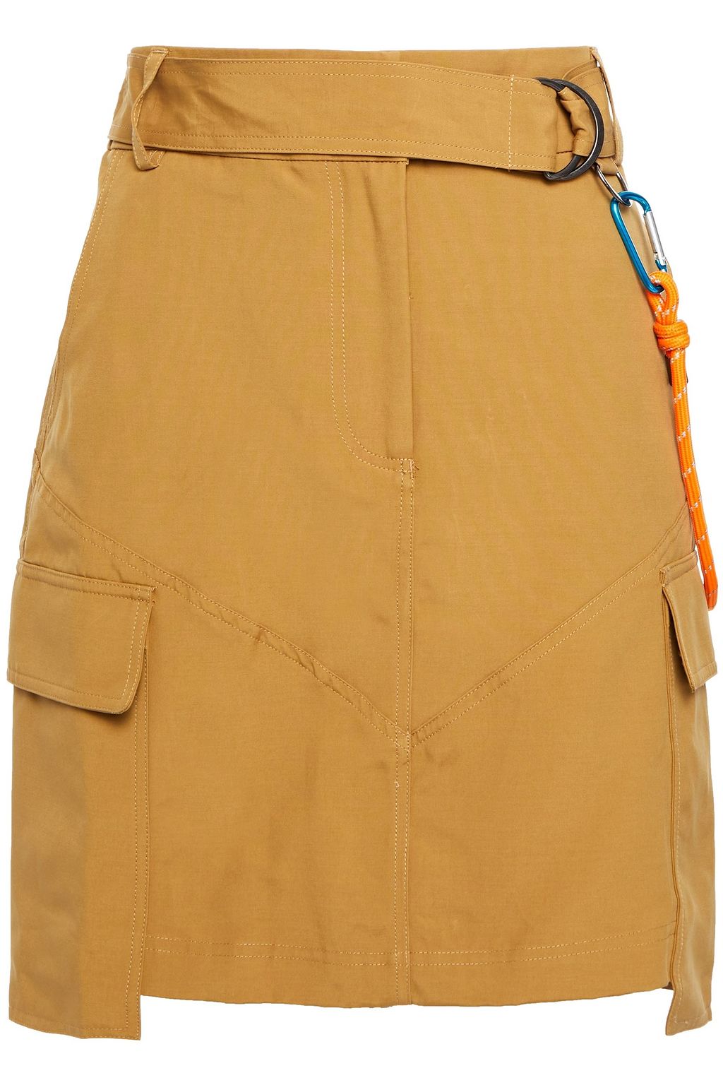 Sand Jamie belted cotton-blend mini skirt | Sale up to 70% off | THE OUTNET  | CECILIE COPENHAGEN | THE OUTNET