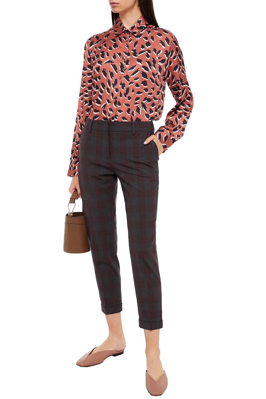 PIAZZA SEMPIONE Printed satin shirt