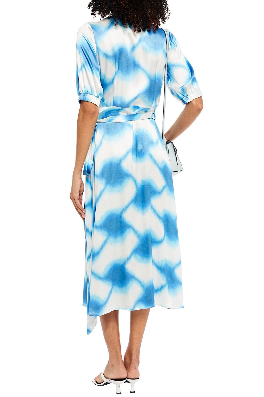 SUMMERY COPENHAGEN Belle printed satin midi wrap dress