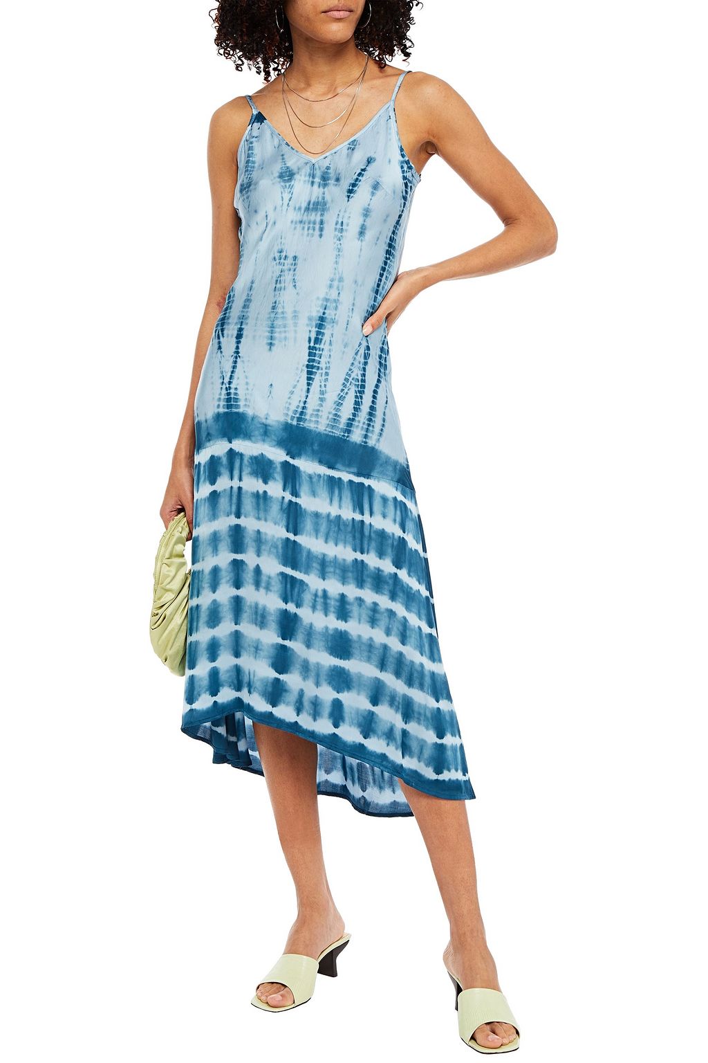 SUMMERY COPENHAGEN Sharon tie-dyed satin midi dress