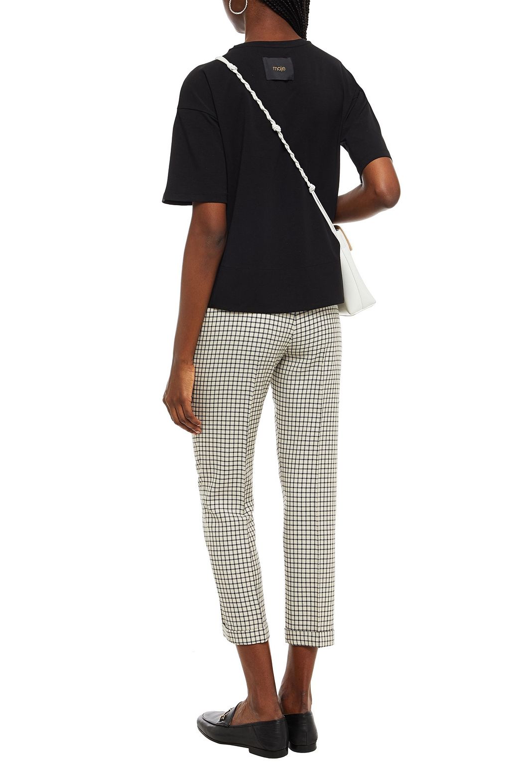 MAJE Cotton-blend jersey T-shirt
