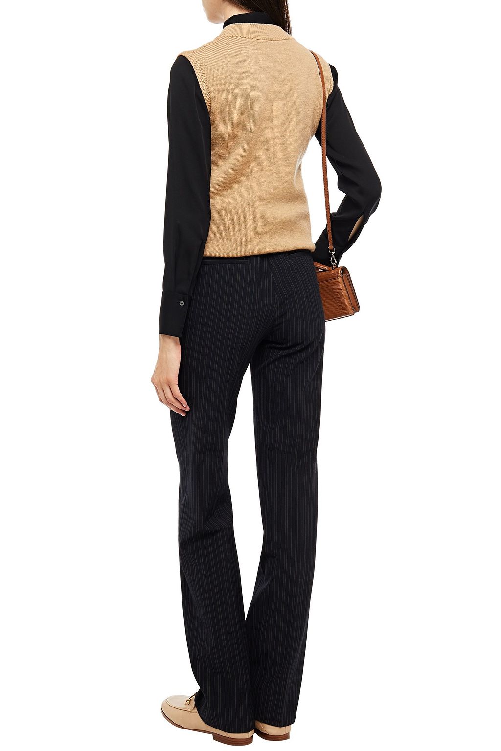 PIAZZA SEMPIONE Pinstriped woven straight-leg pants