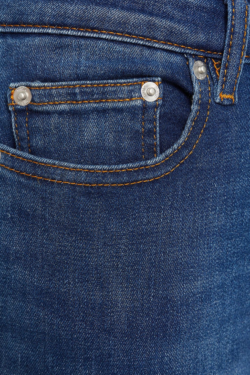 MAJE Frayed mid-rise skinny jeans