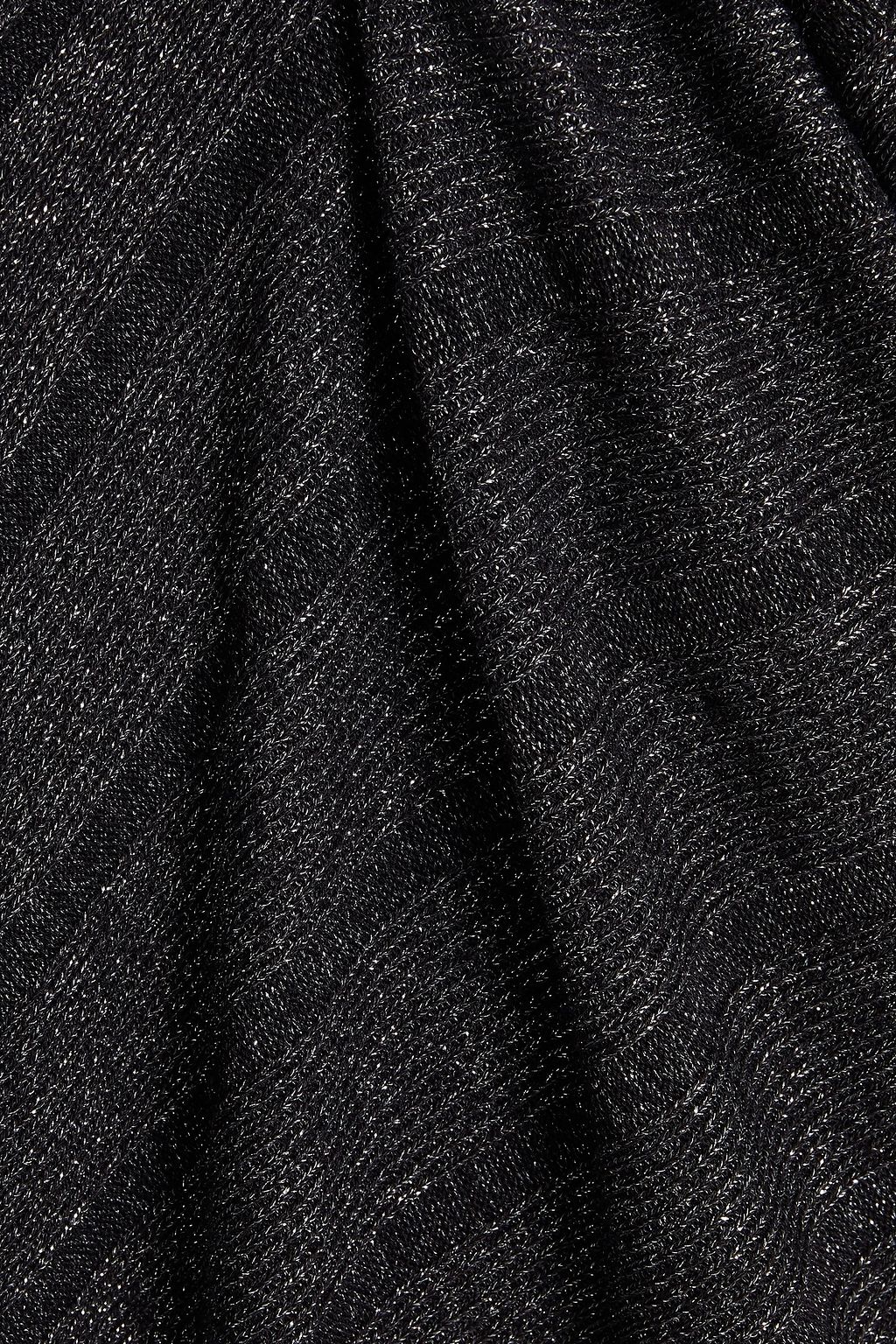 ALEXANDERWANG.T Metallic ribbed-knit pencil skirt