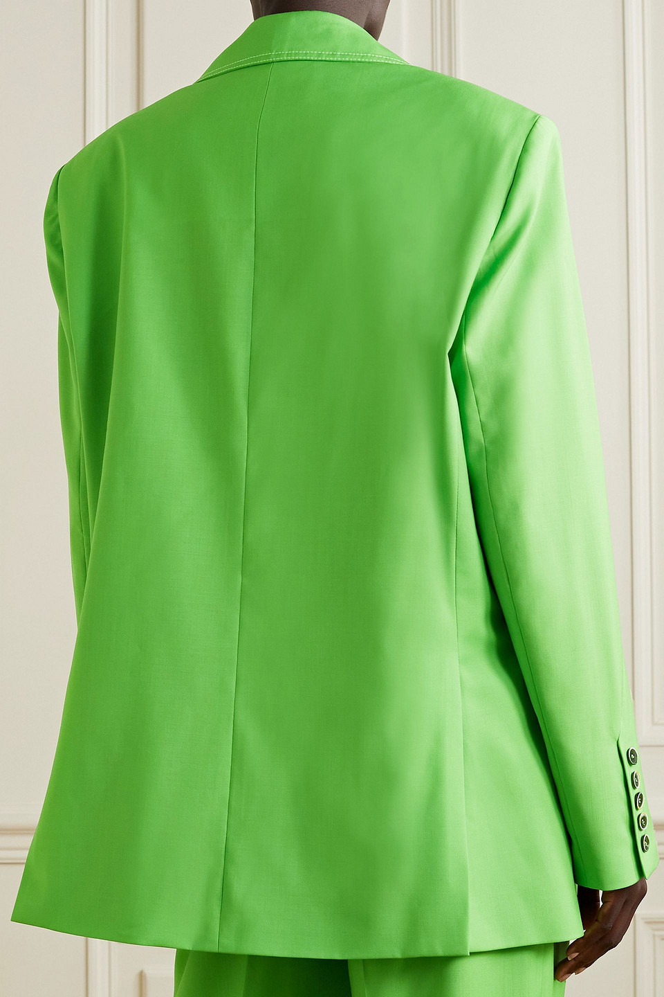  Christopher John Rogers - Oversized Wool Blazer - Green - Xs 