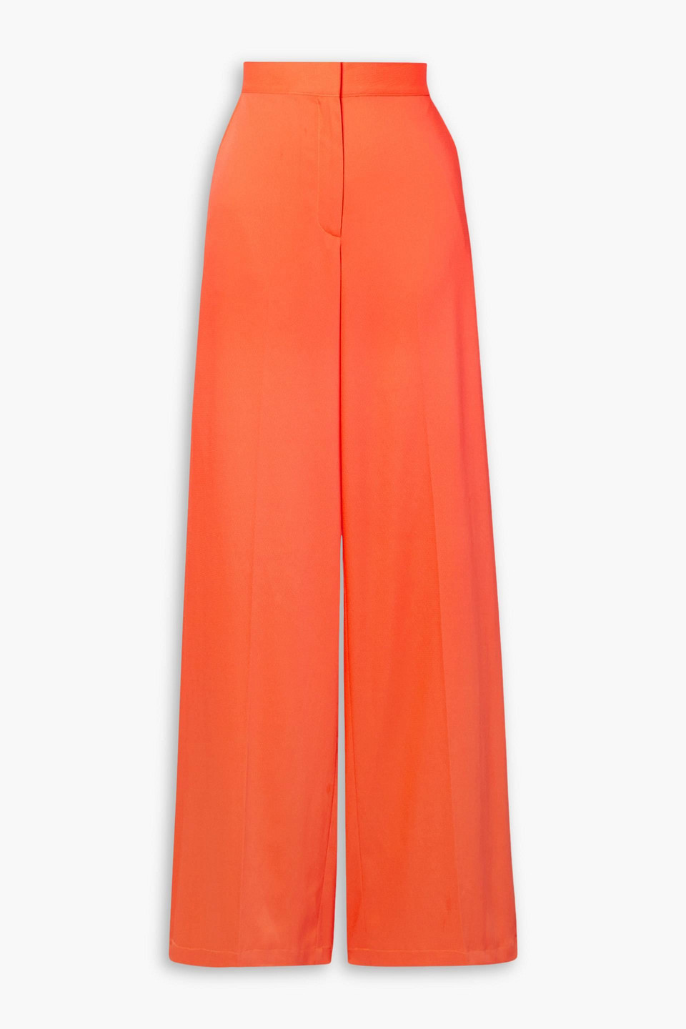 Christopher John Rogers Twill Wide-leg Pants In Bright Orange