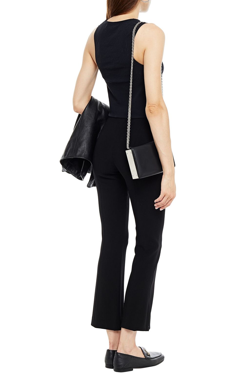 WOLFORD Cropped pointelle and stretch-knit top