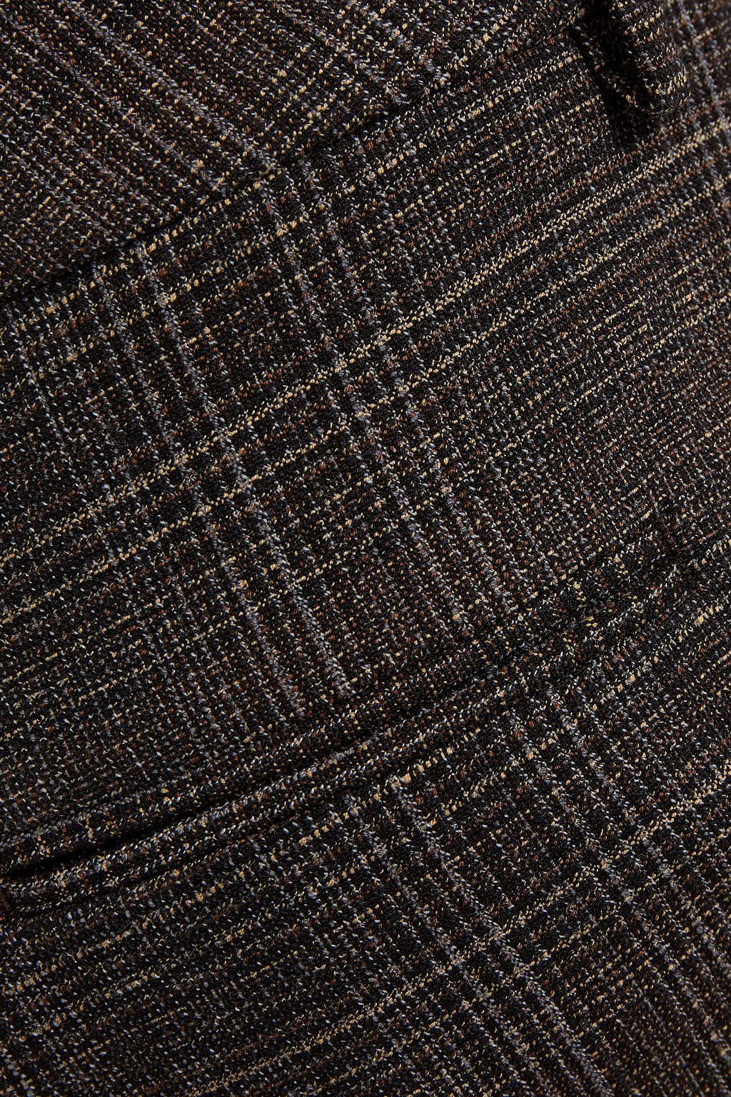 PIAZZA SEMPIONE Cropped checked tweed tapered pants