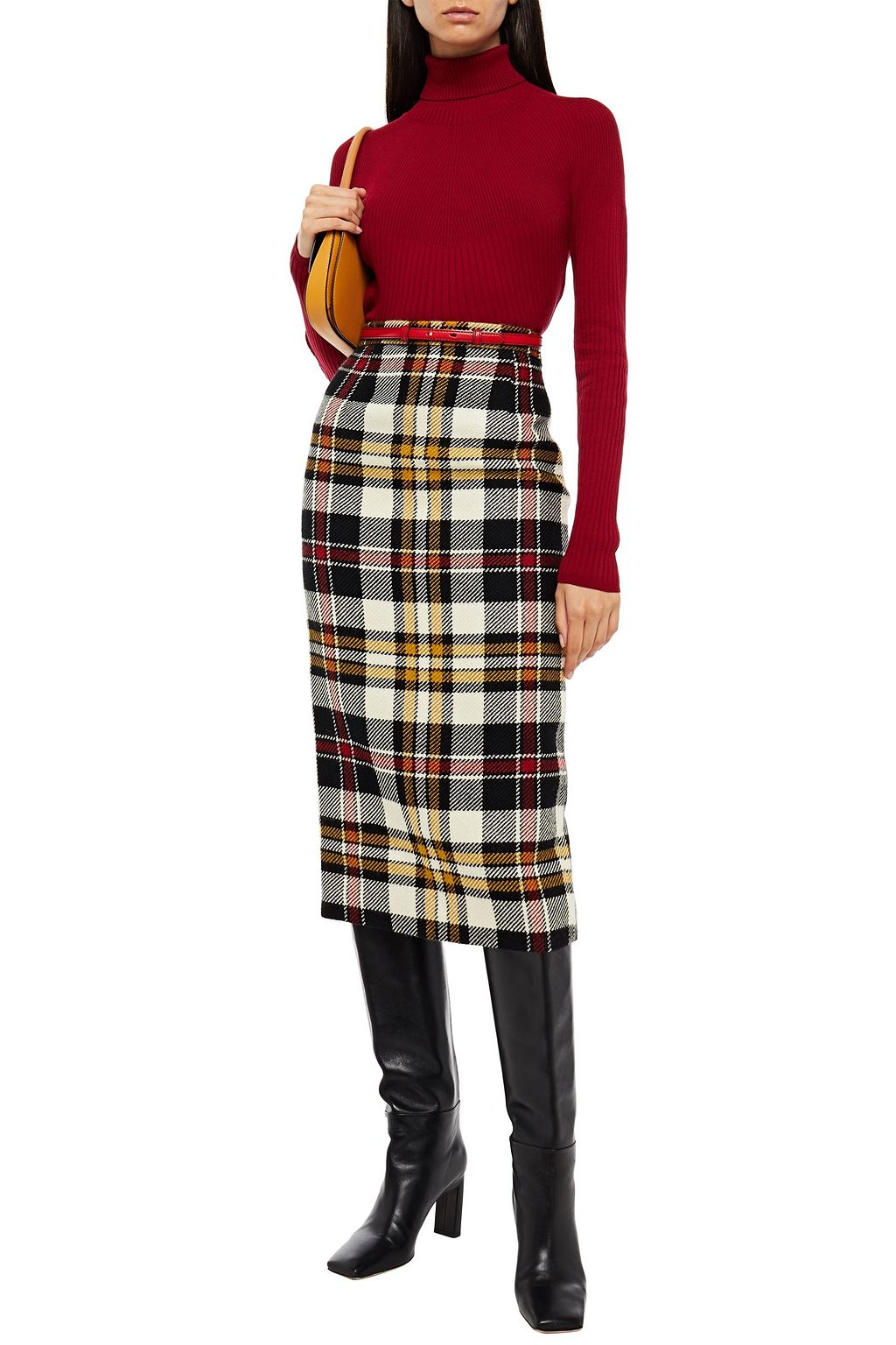 PIAZZA SEMPIONE Ribbed-knit turtleneck sweater