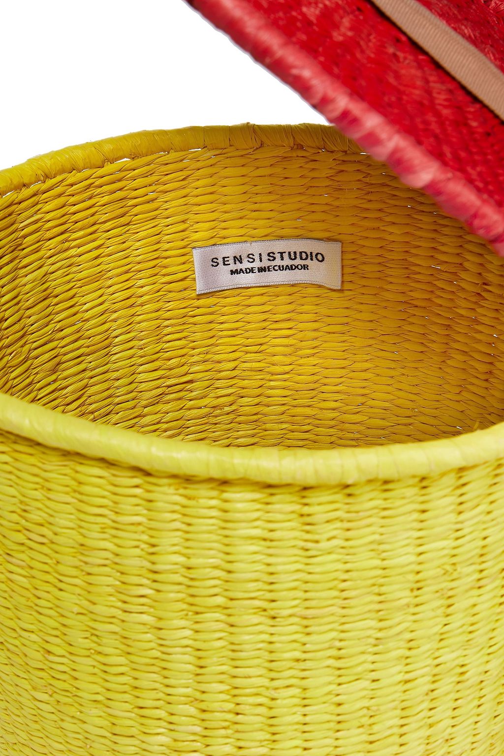 SENSI STUDIO Ribbon-detailed toquilla straw bucket bag