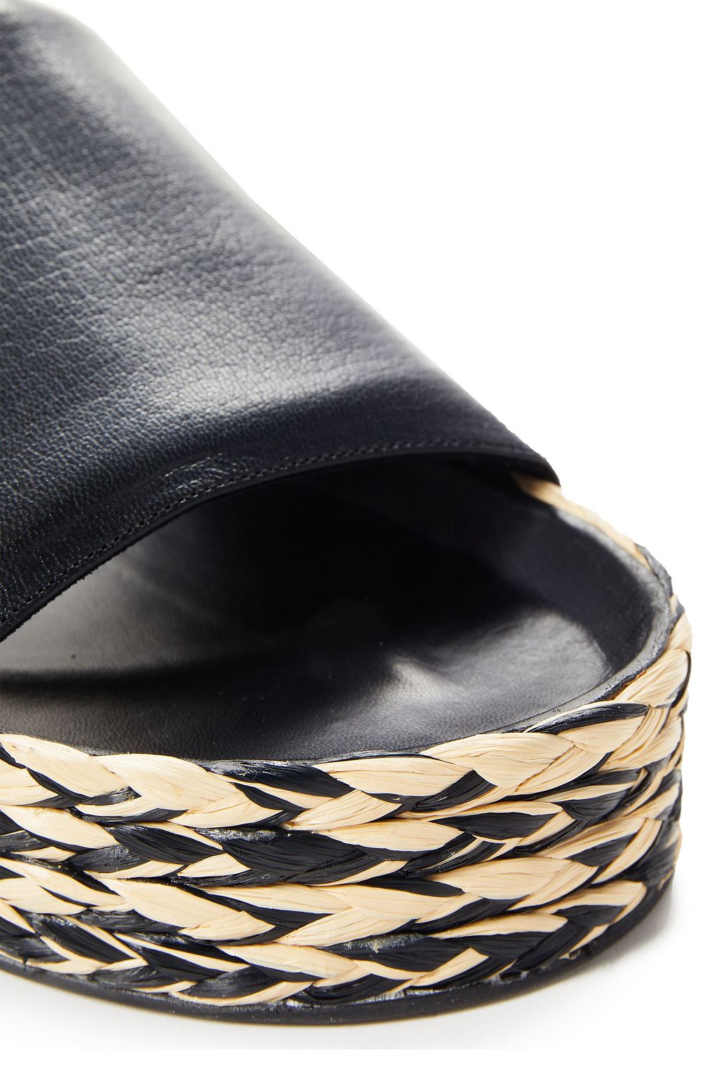 SIMON MILLER Textured-leather slides