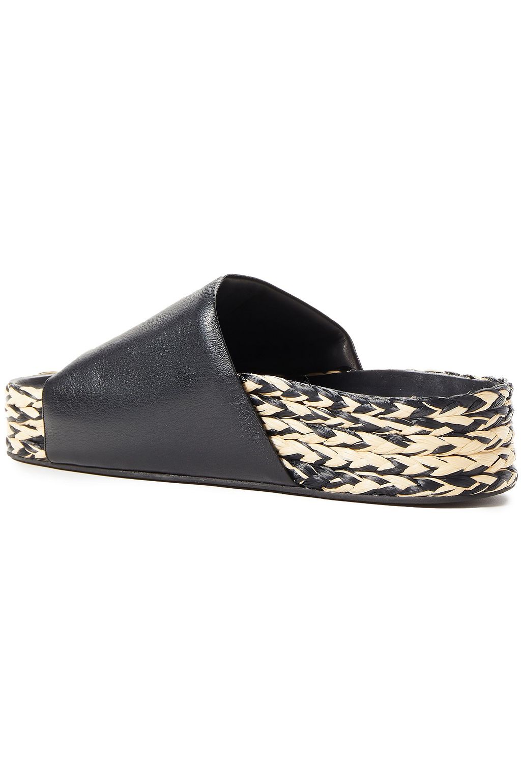 SIMON MILLER Textured-leather slides