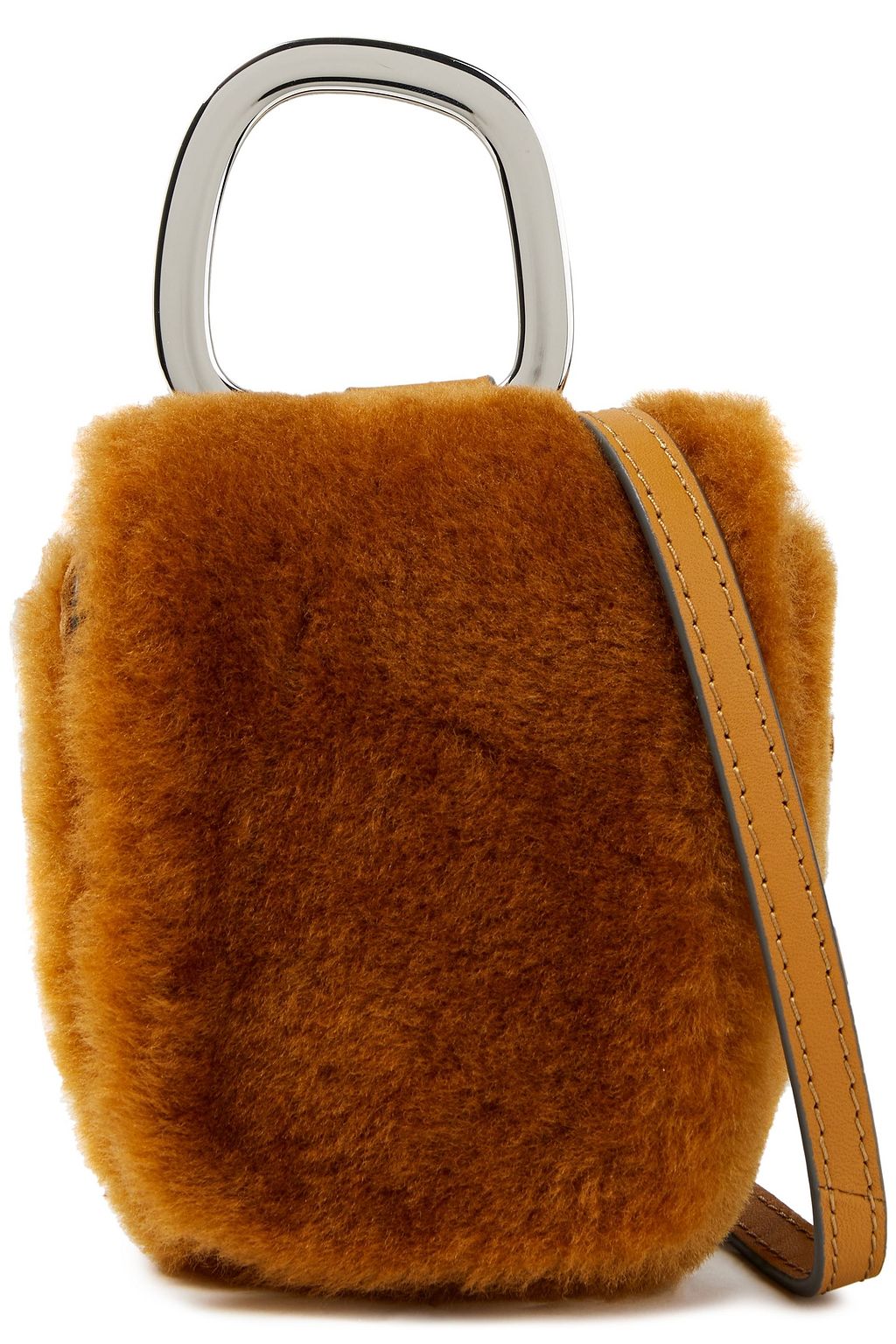 DANSE LENTE Pablo shearling shoulder bag