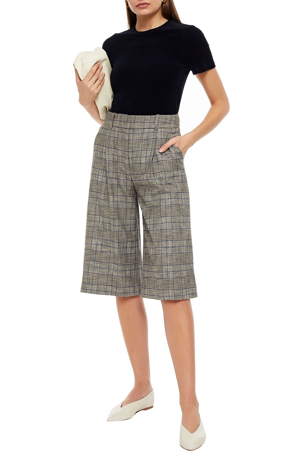 TIBI Cotton-blend corduroy T-shirt