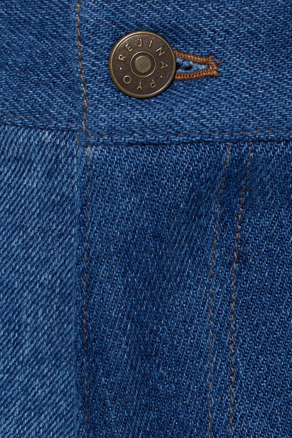 REJINA PYO Toby zweifarbige hoch sitzende Jeans mit geradem Bein