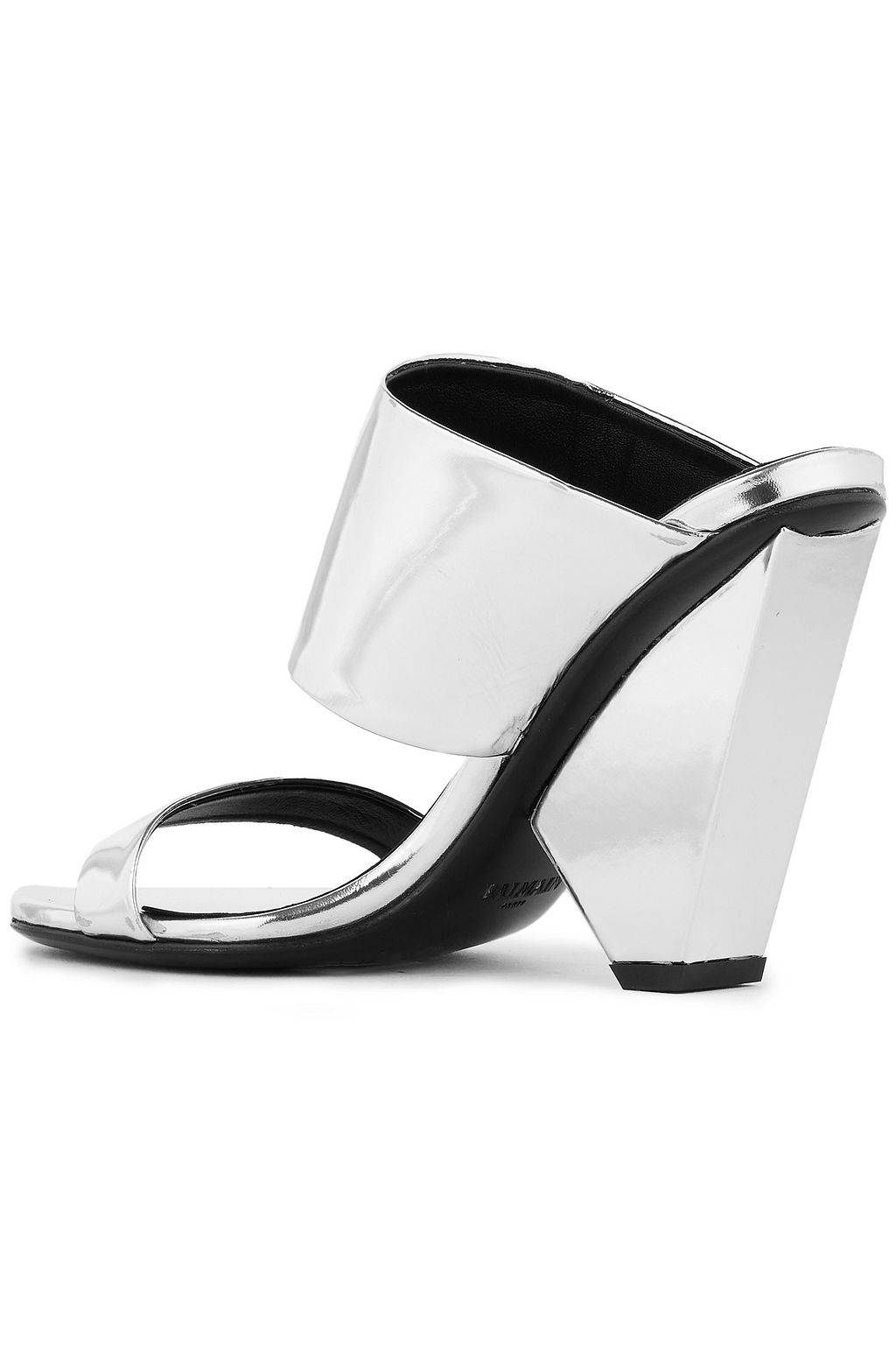 BALMAIN Sandalen aus verspiegeltem Leder