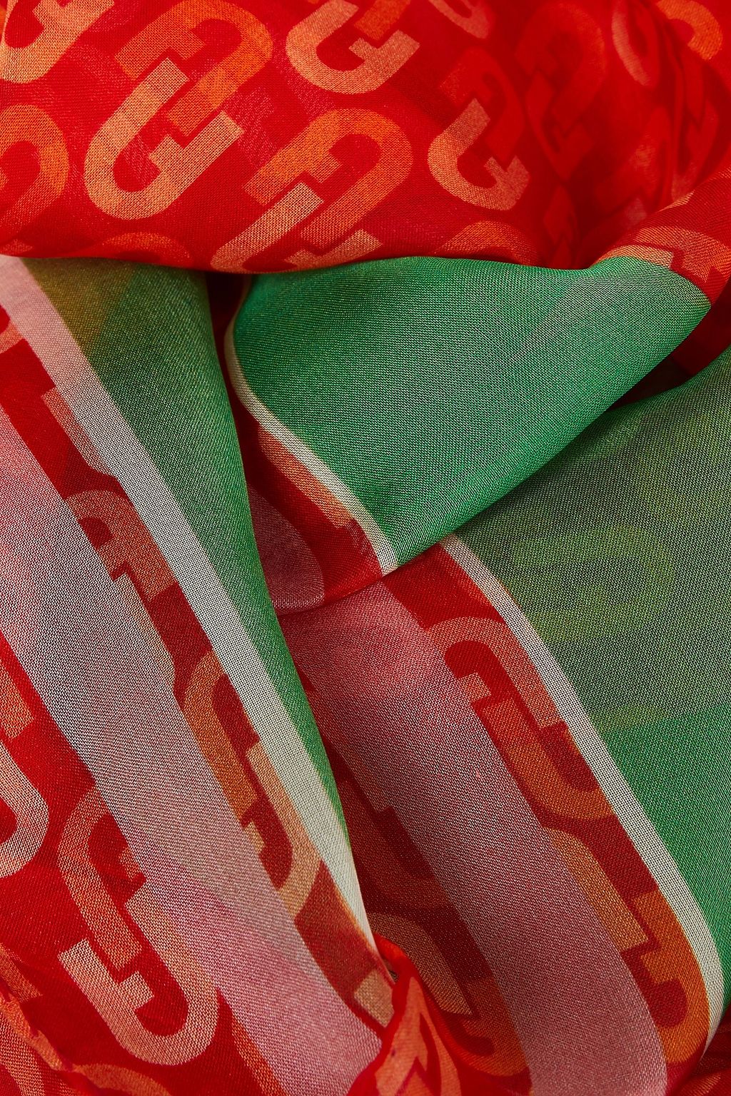 FURLA Printed silk-chiffon scarf