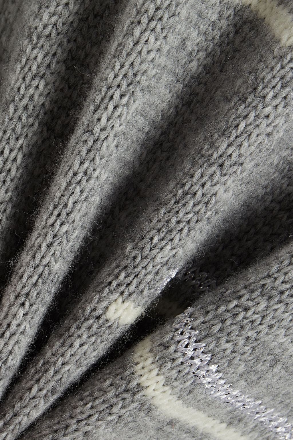 PIAZZA SEMPIONE Mélange wool-blend intarsia turtleneck sweater