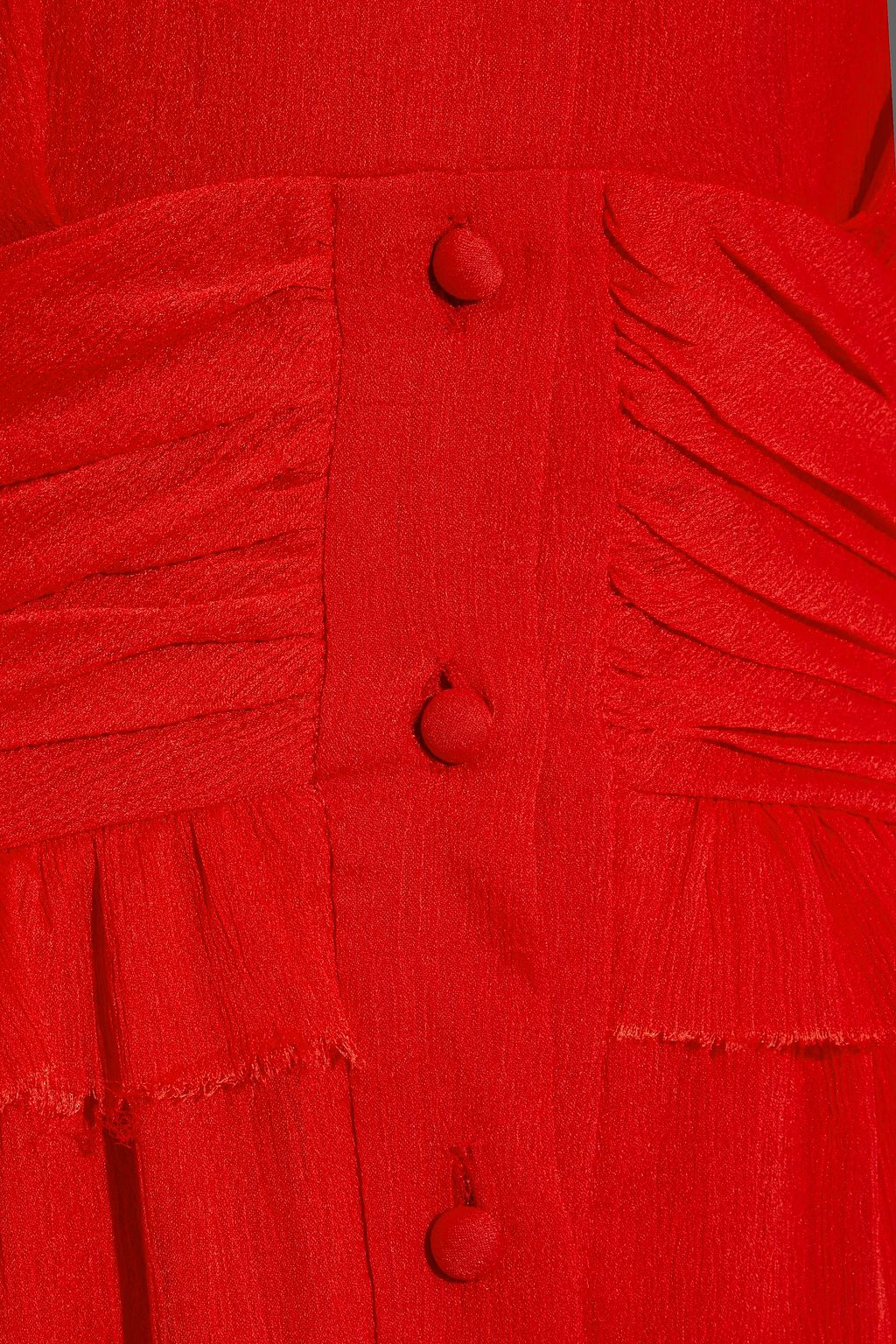 REJINA PYO Yvette ruched crepon maxi dress