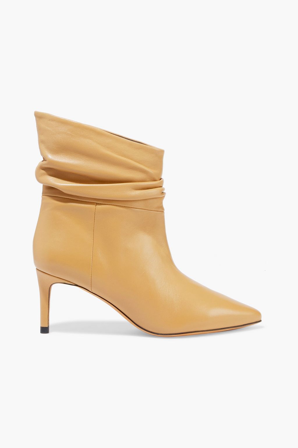 mustard leather ankle boots