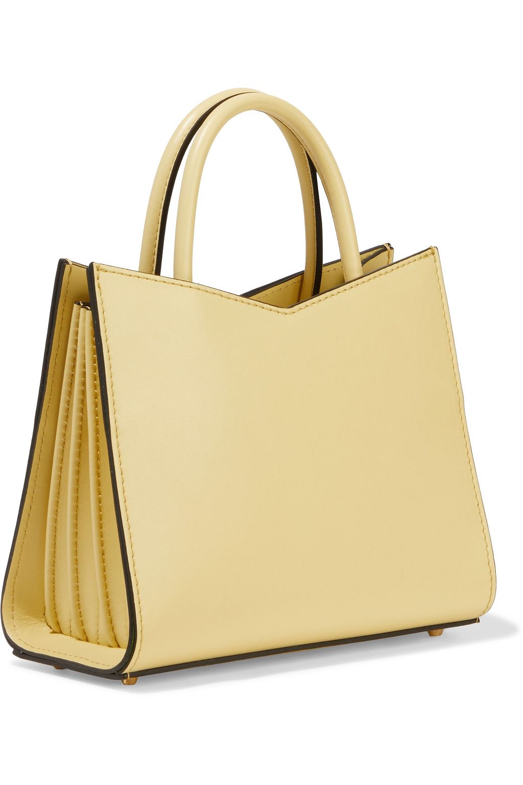 SARA BATTAGLIA Plissé Toy leather tote