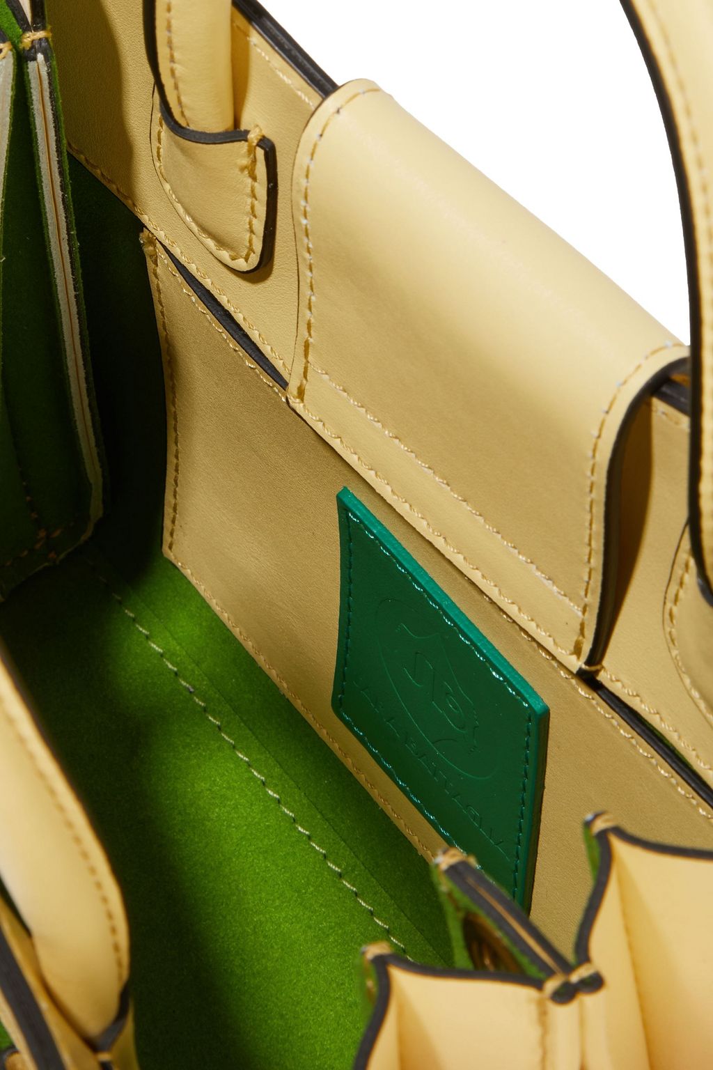 SARA BATTAGLIA Plissé Toy leather tote