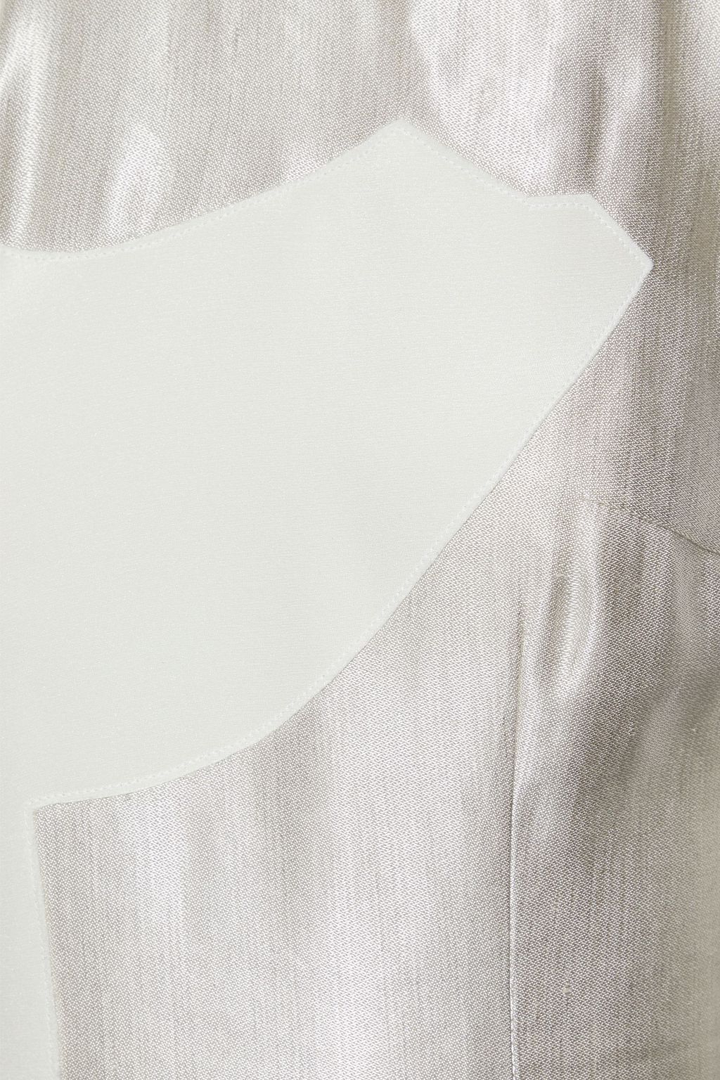 REJINA PYO Cutout appliquéd metallic linen-blend midi dress