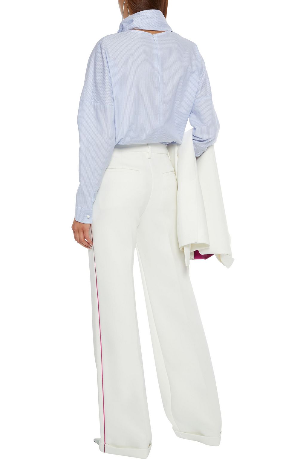 OFF-WHITE™ Printed cady wide-leg pants