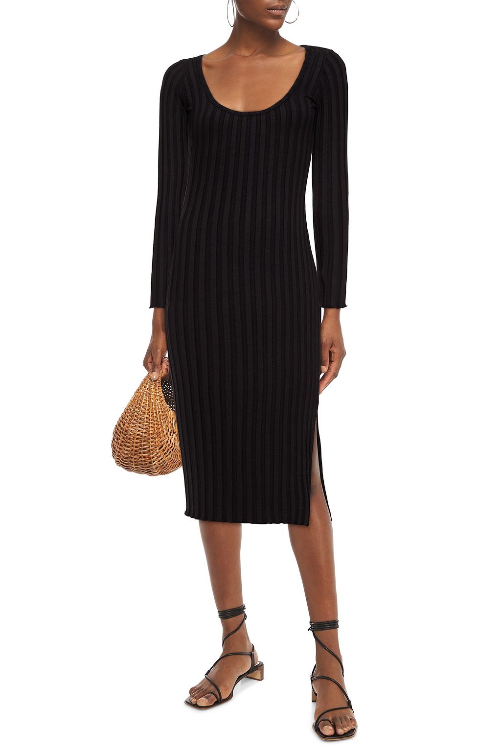 SIMON MILLER Noah ribbed-knit midi dress