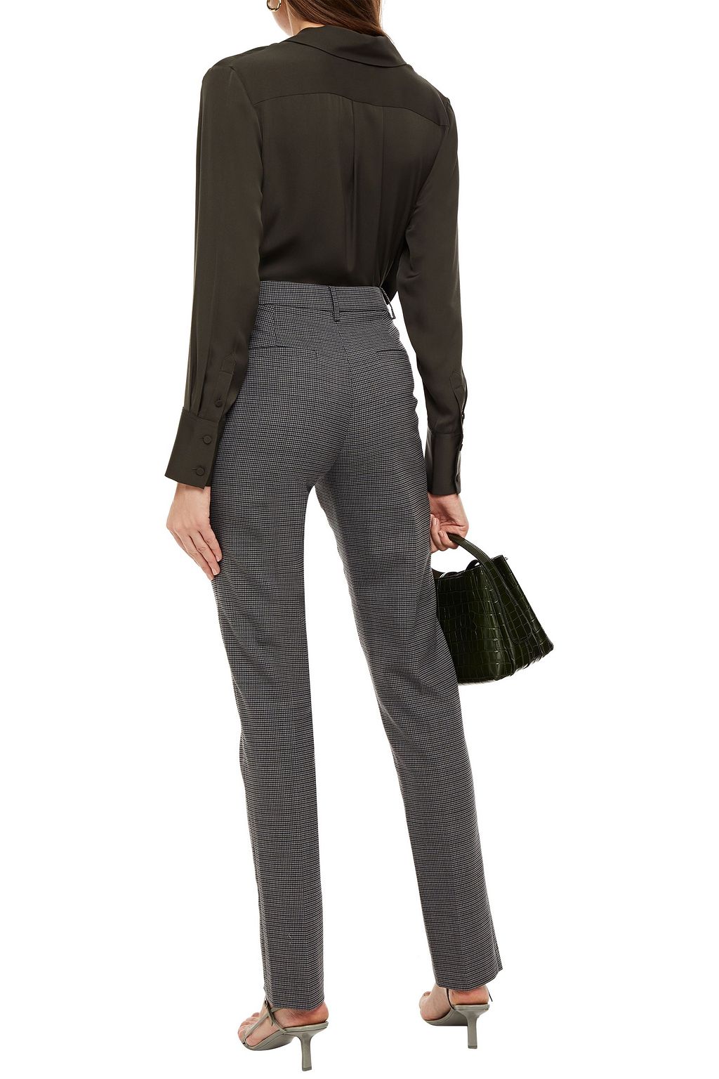TIBI Checked woven slim-leg pants