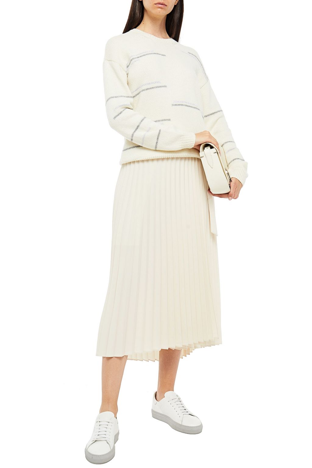 PIAZZA SEMPIONE Wool-blend intarsia sweater