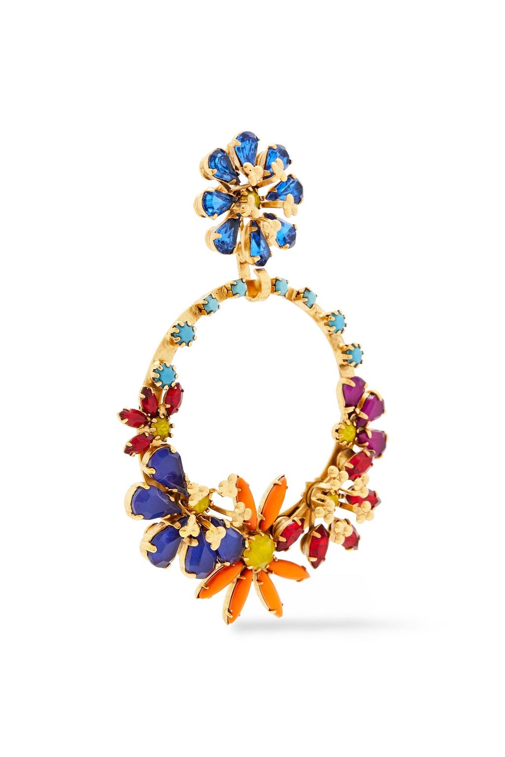 ELIZABETH COLE 24 KT. vergoldete Ohrringe mit Swarovski-Kristallen