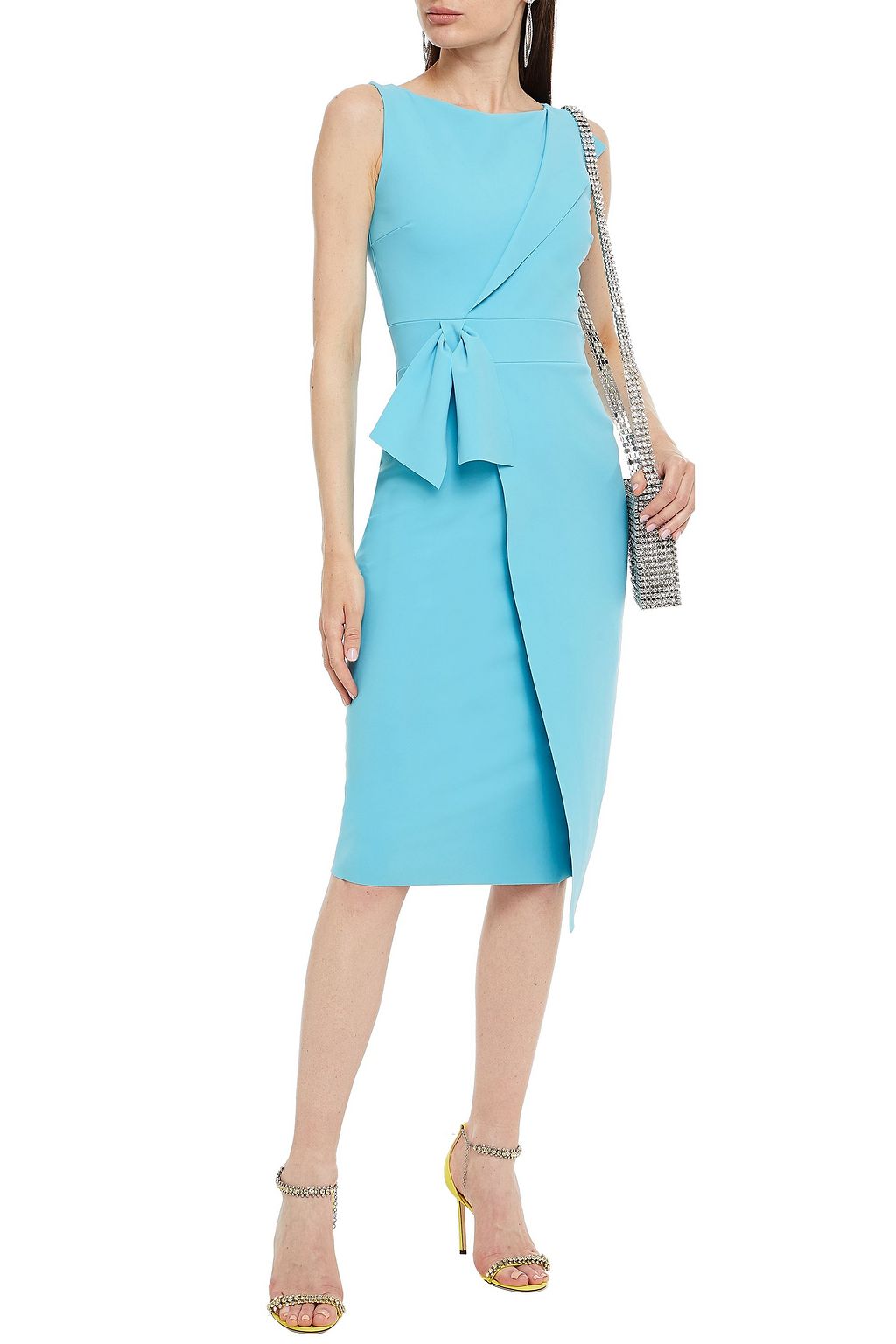 CHIARA BONI LA PETITE ROBE Gurli wrap-effect bow-detailed scuba dress