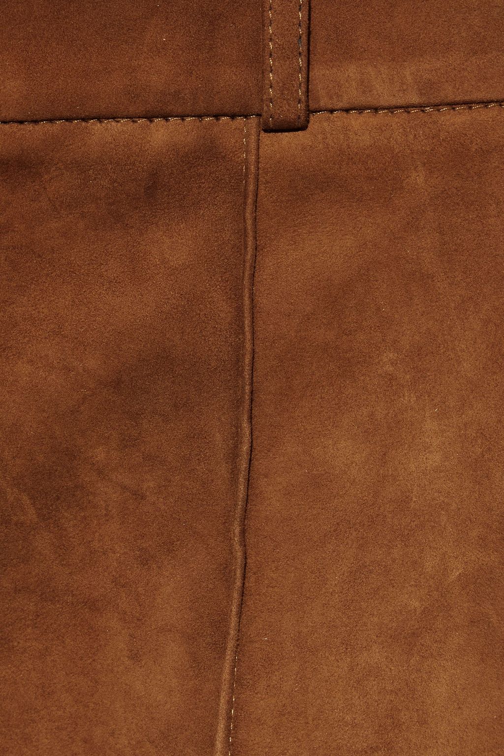 KHAITE Bruce cropped suede wide-leg pants
