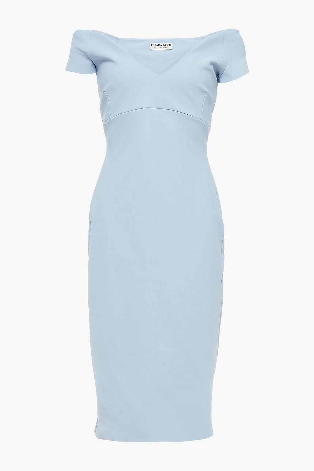 Reactor semanal organizar Light blue Toffee off-the-shoulder scuba dress | CHIARA BONI LA PETITE ROBE  | THE OUTNET