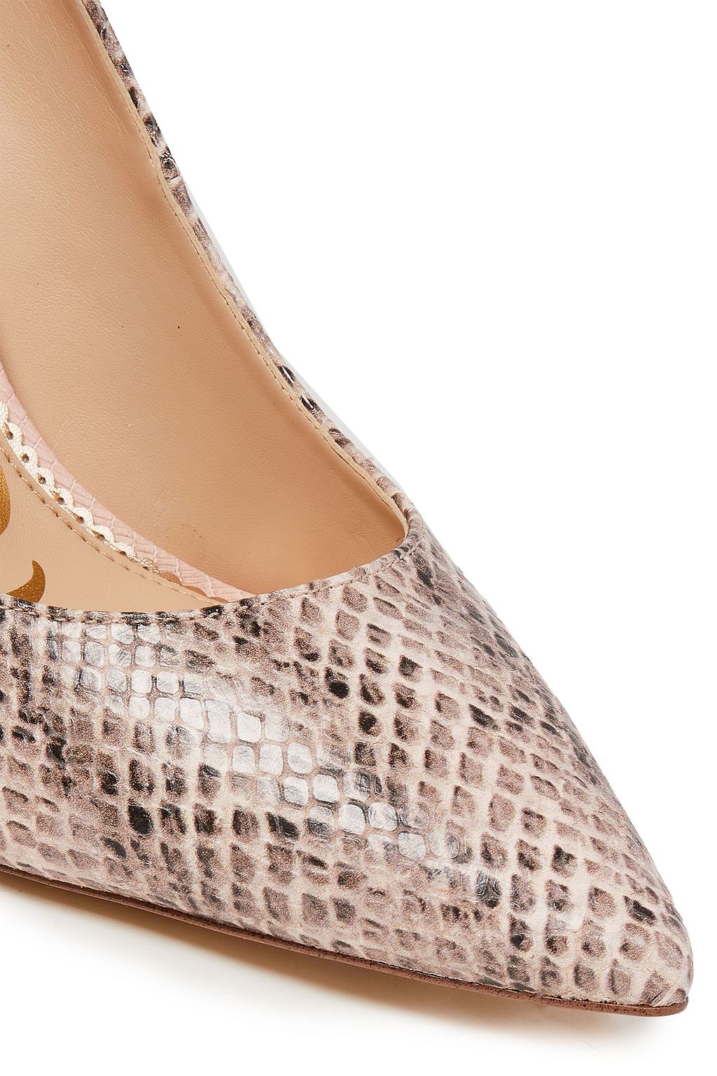 SAM EDELMAN Hazel snake-effect leather pumps