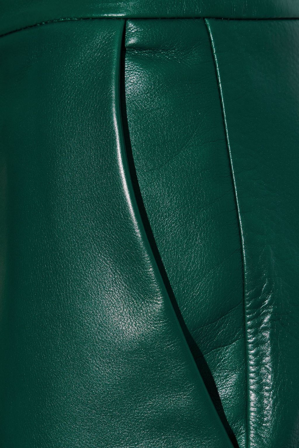 KHAITE Charlie leather shorts