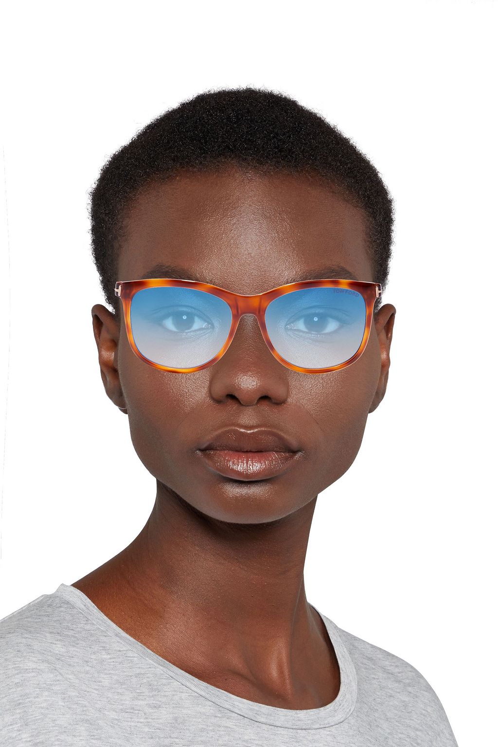 TOM FORD Fiona D-frame tortoiseshell acetate sunglasses