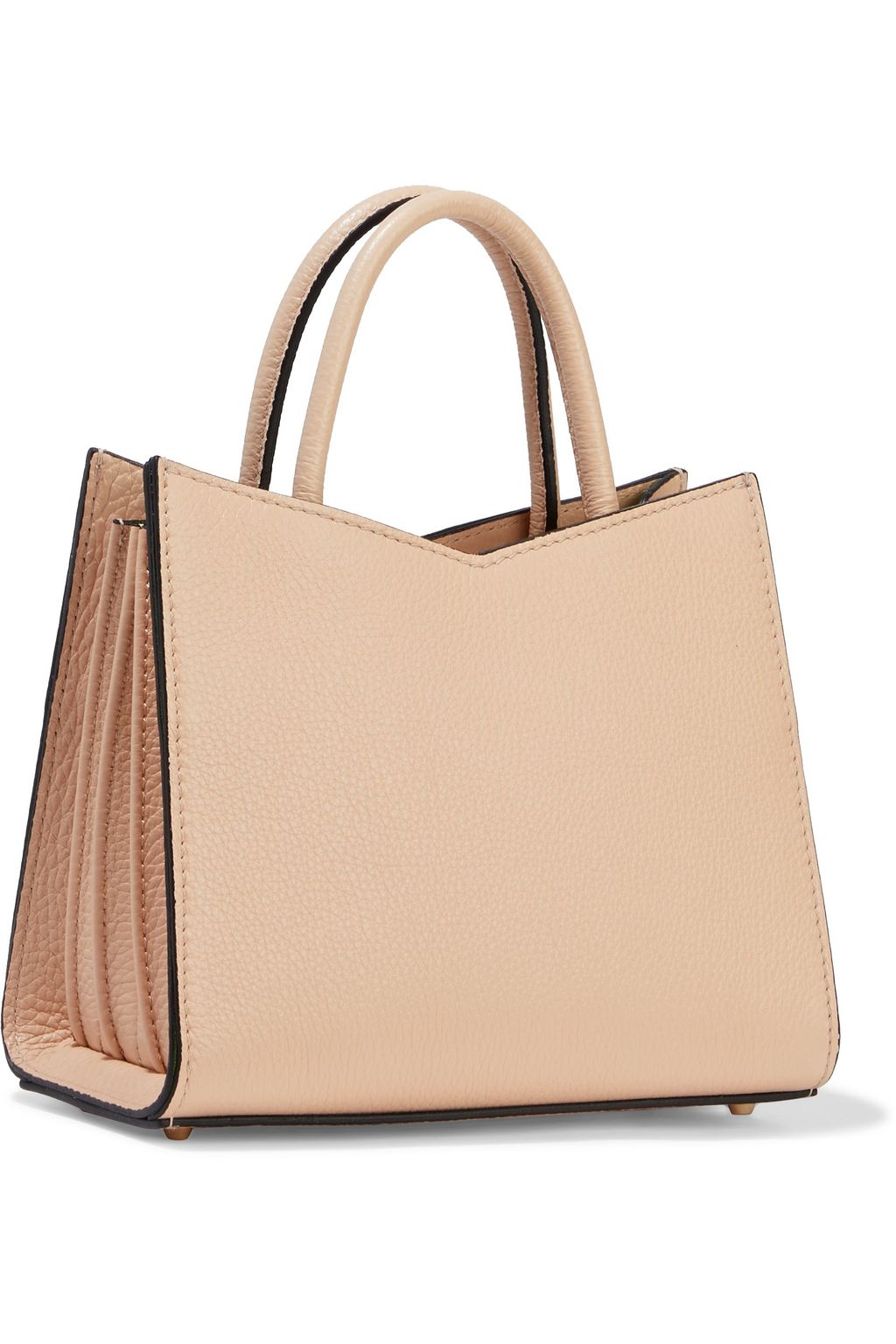 SARA BATTAGLIA Plissé Toy textured-leather tote
