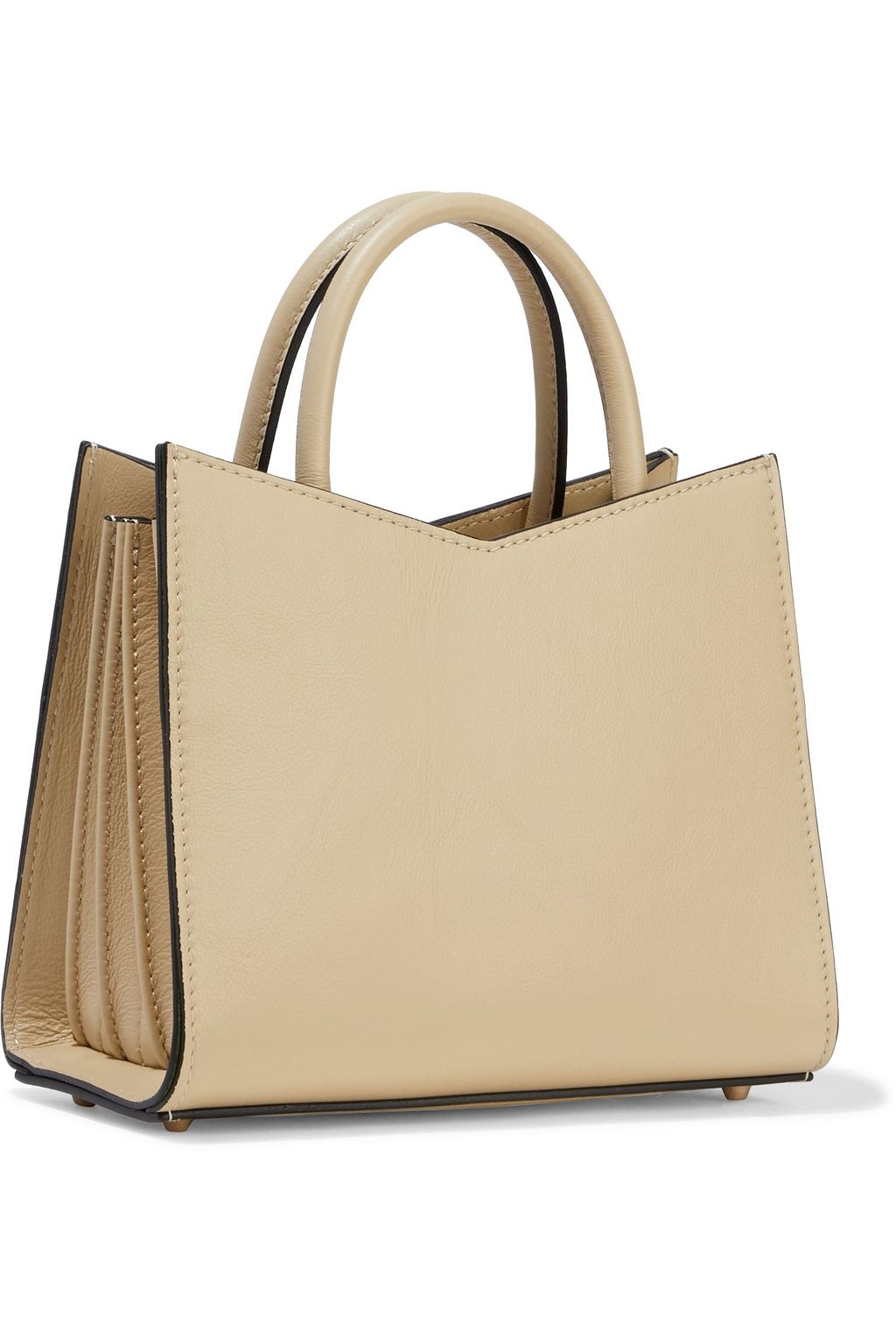 SARA BATTAGLIA Plissé Toy textured-leather tote