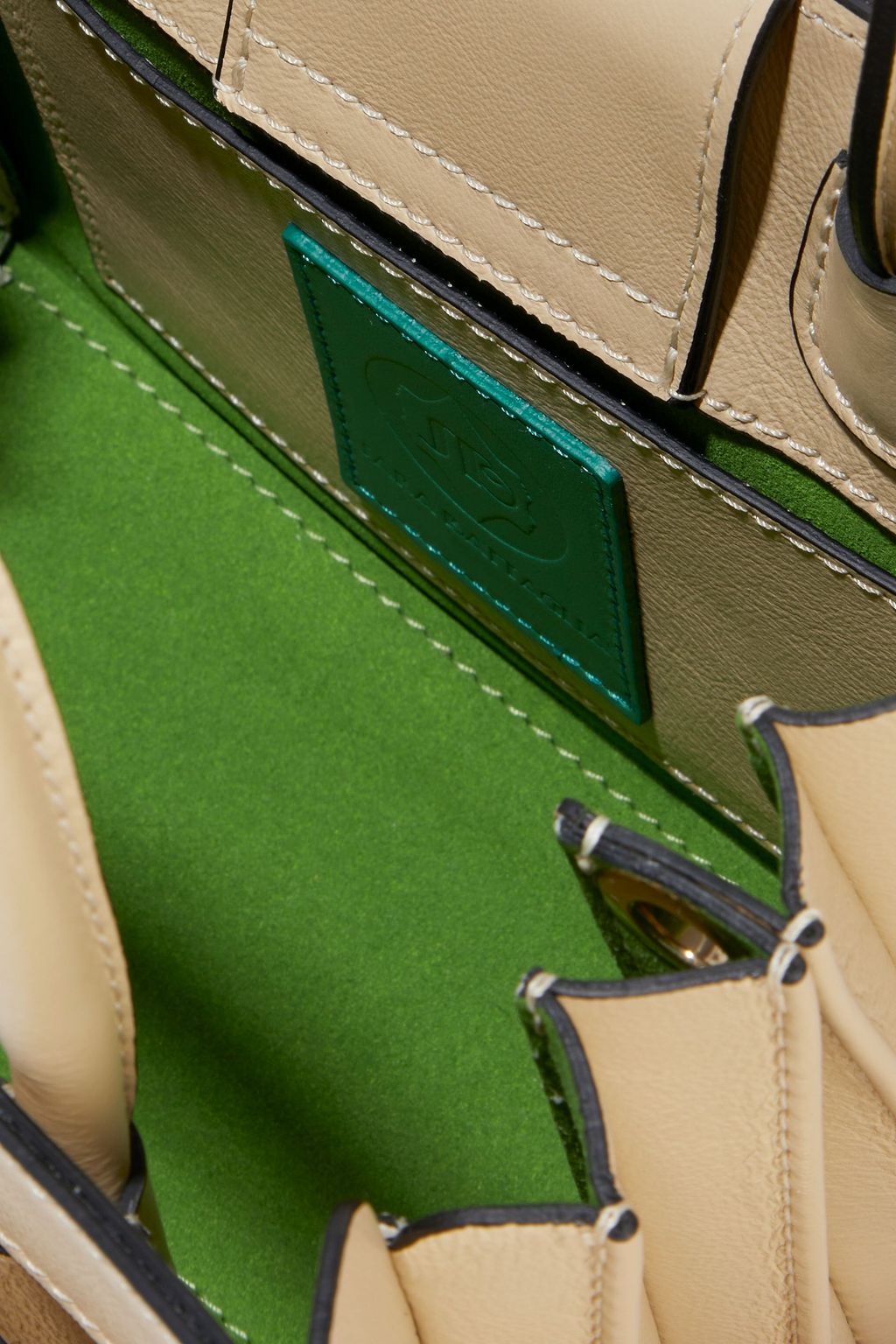 SARA BATTAGLIA Plissé Toy textured-leather tote