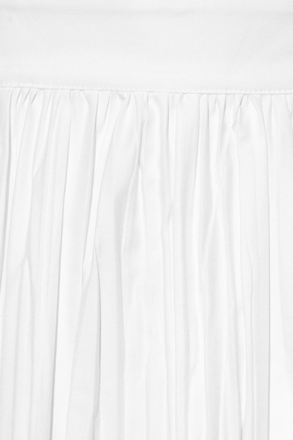 KHAITE Sylvia pleated cotton-poplin skirt