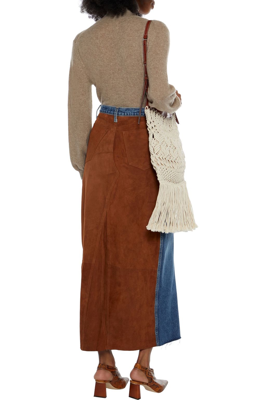 KHAITE Julie mélange cashmere turtleneck sweater