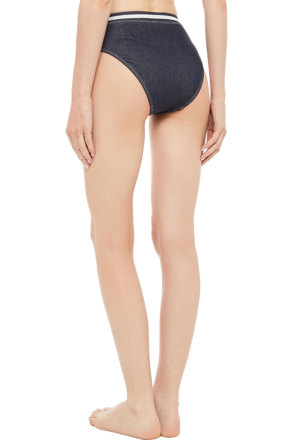 SOLID & STRIPED X RE/DONE Montauk cotton-blend stretch-jersey high-rise bikini briefs