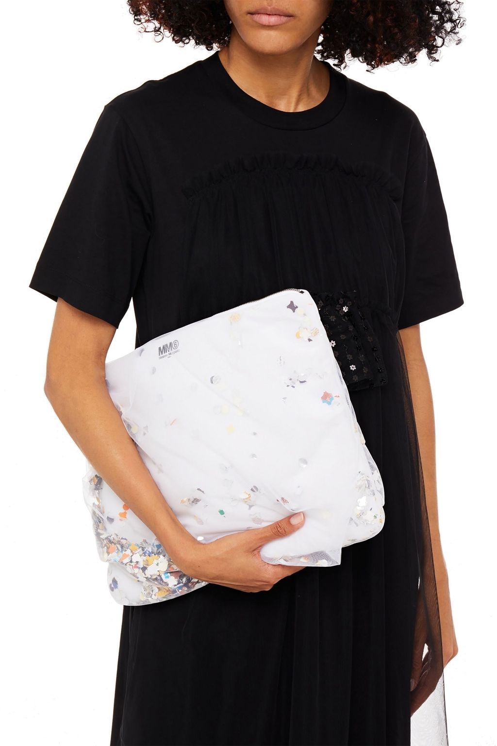 MM6 MAISON MARGIELA Embellished tulle clutch
