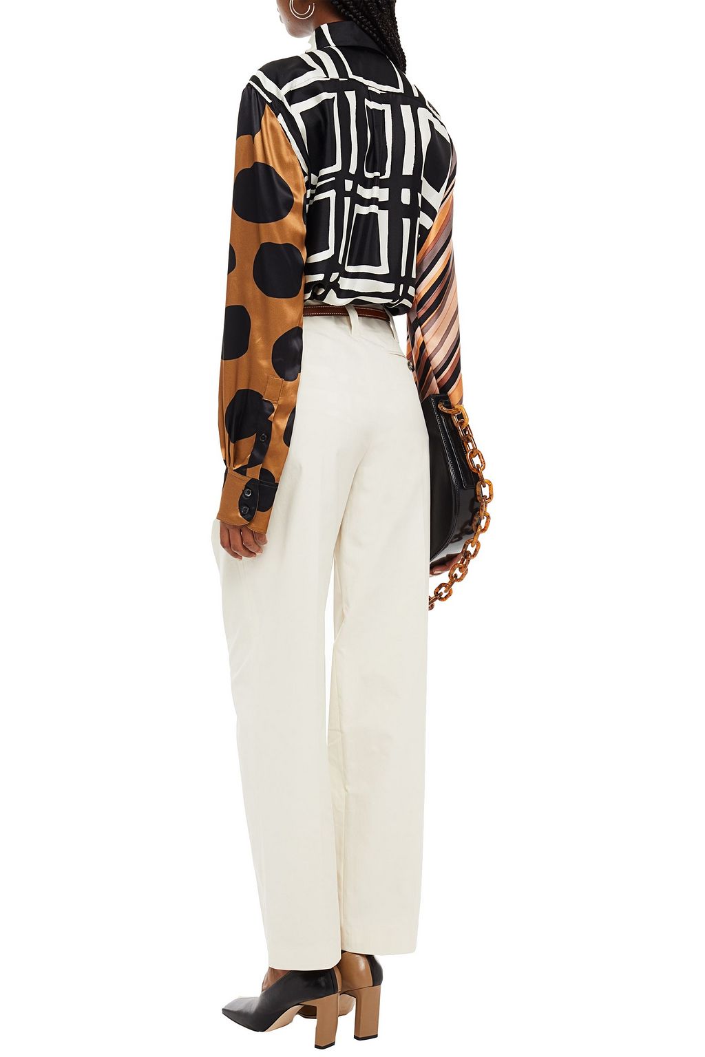 PAUL SMITH Pleated organic cotton straight-leg pants